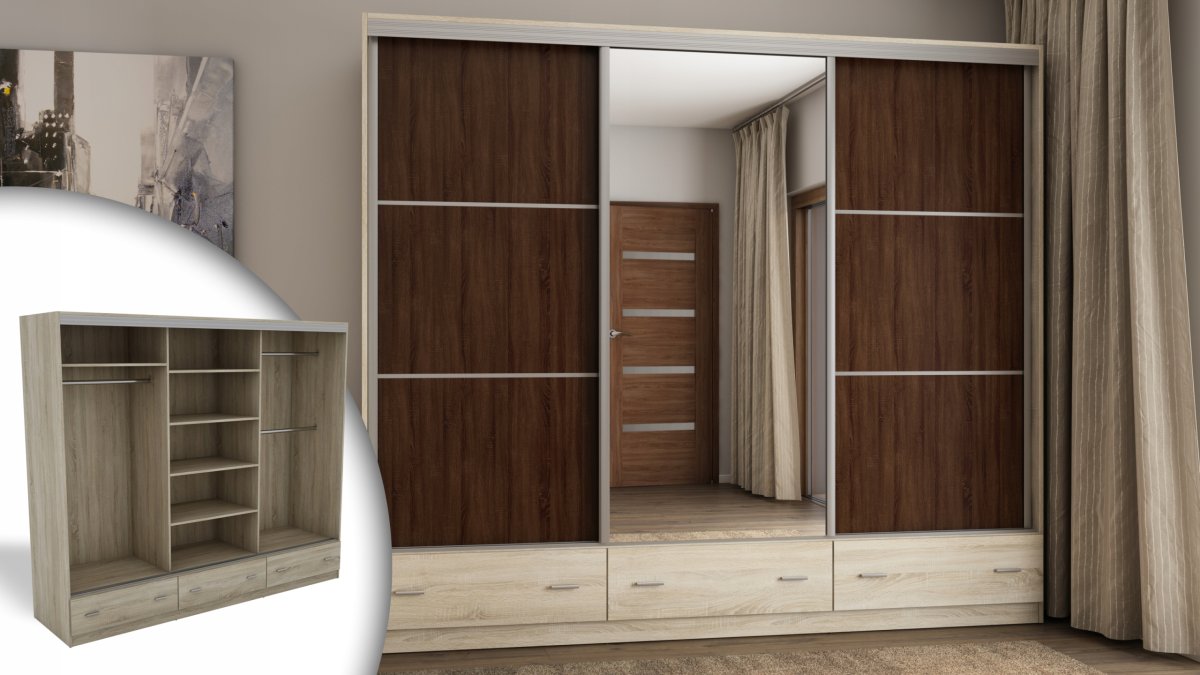 Шкаф-купе Итан-3-180-230