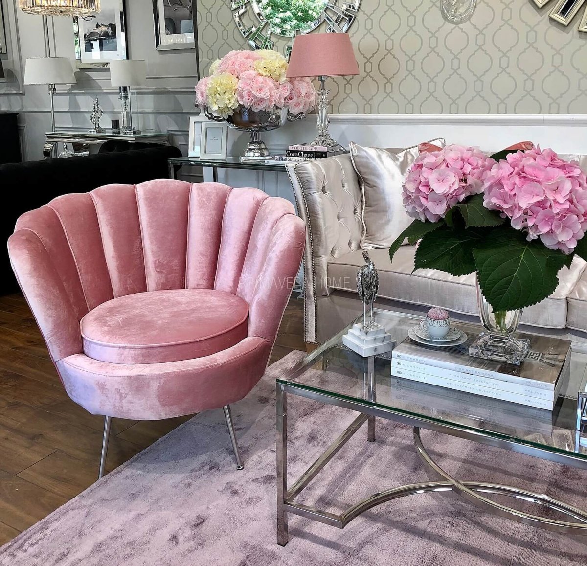 Гостиная столовая шебби Шик