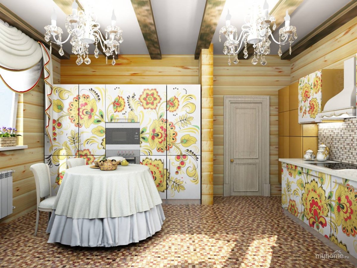 Кафе в стиле Хохлома