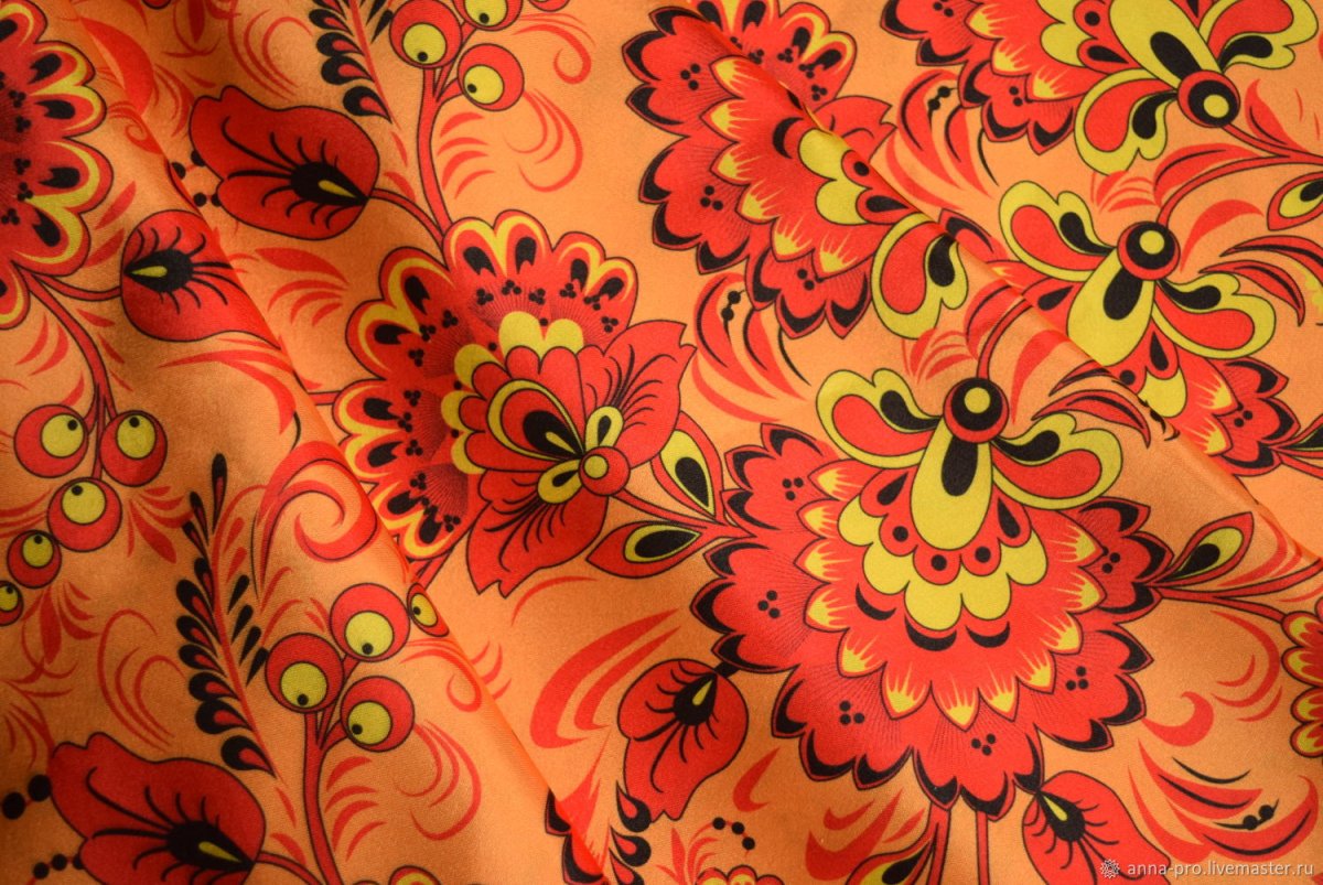 Фон для объявления Хохлома