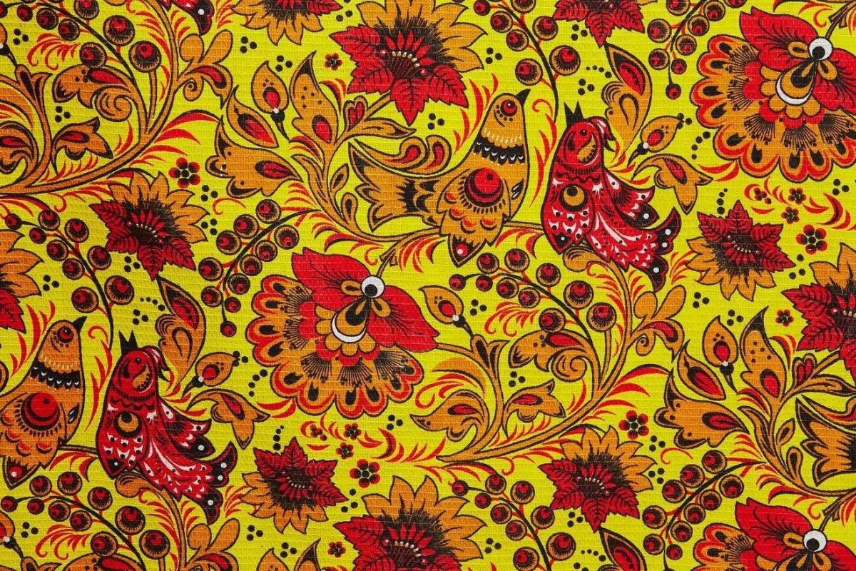 Дизайн бюро баннер с русским орнаментом