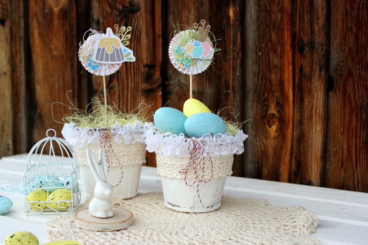 На Пасху интерьерный декор в садик