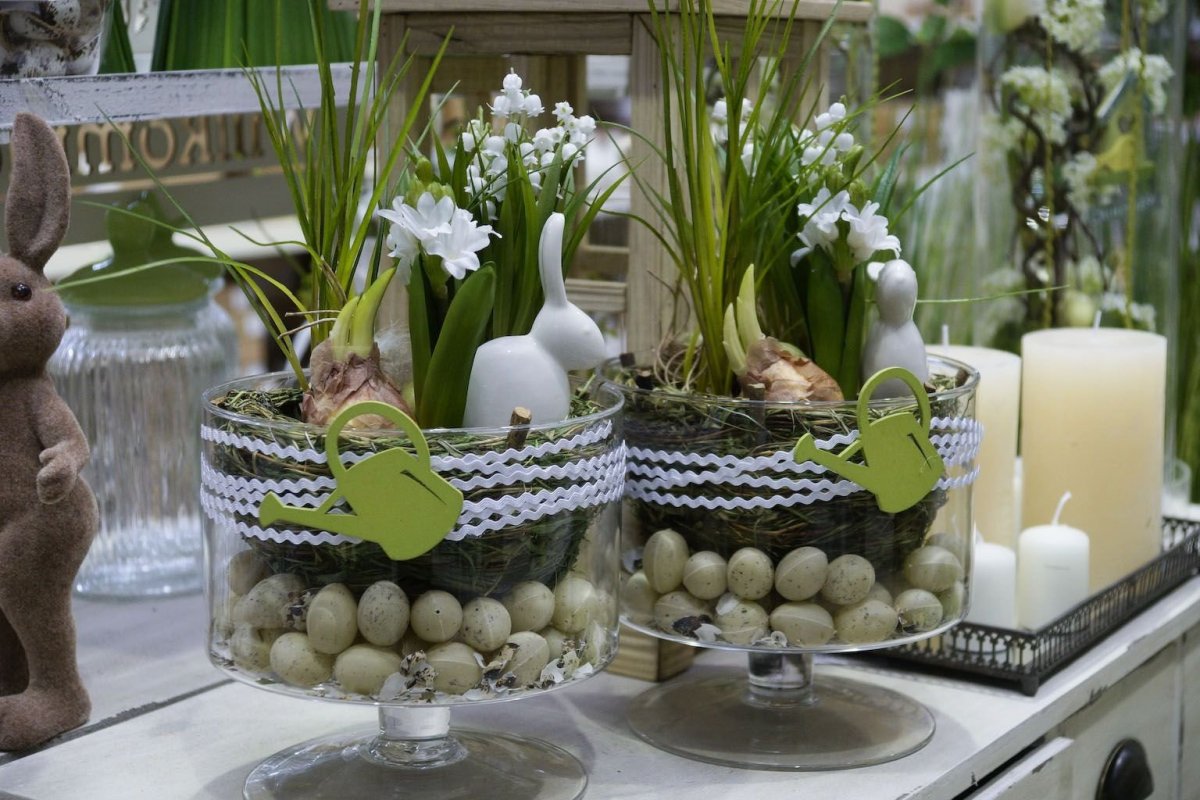Пасхальный декор в горшочке своими