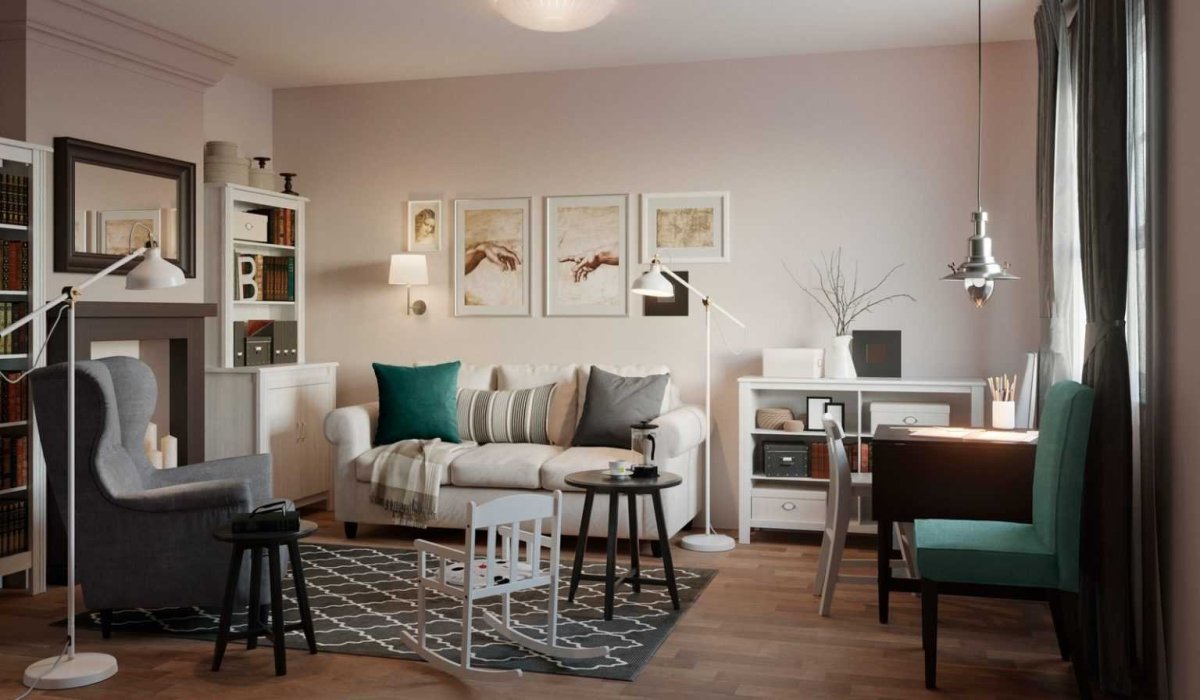 Гостиная в стиле икеа ХЕМНЭС