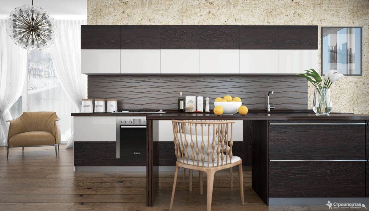 Кухня шпон Файн лайн