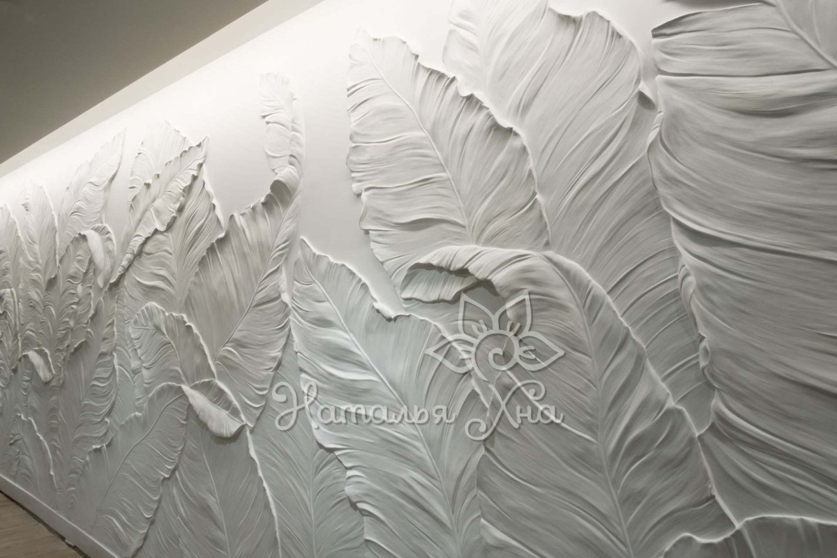 Барельеф банановые листья