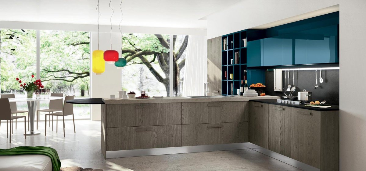 Кухня Арпа 0225 с интегрированными ручками