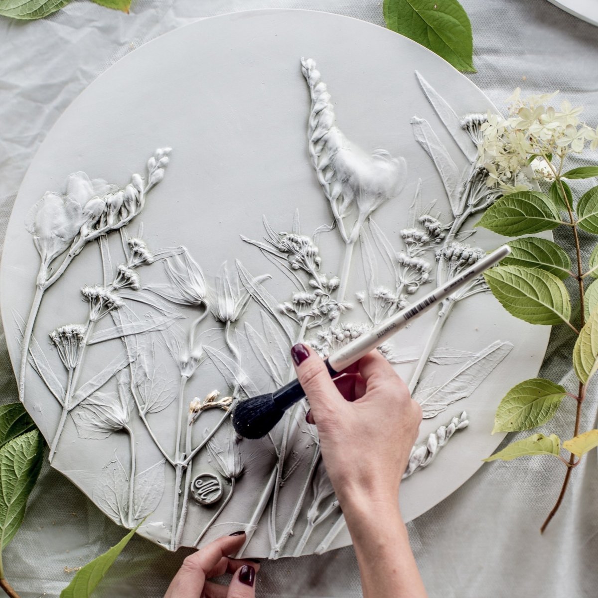 Ботанический барельеф мастер класс Марианна Макарова