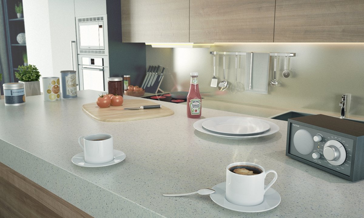 Интерьер кухни Нижний ракурс