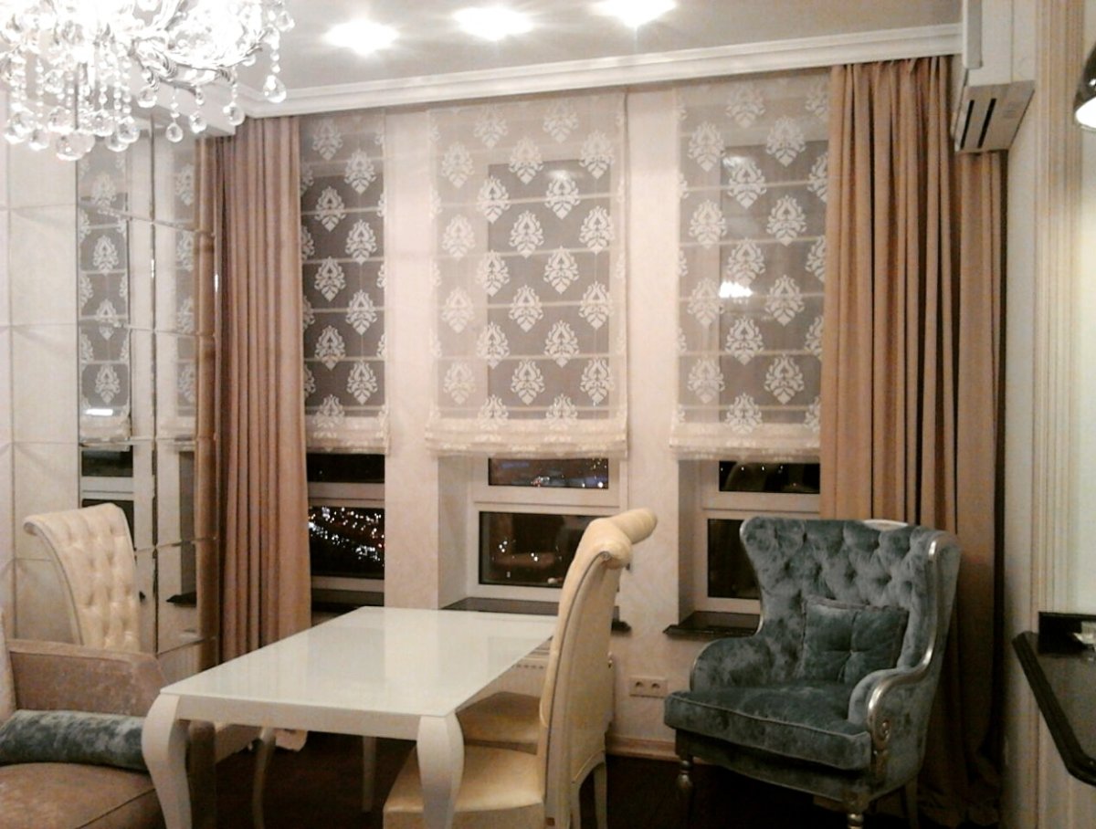 Римские шторы в интерьере