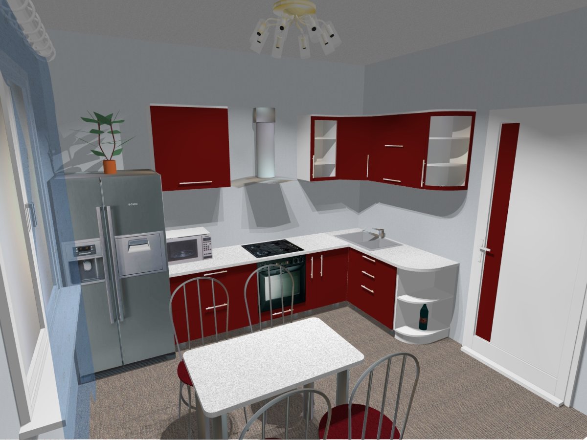 Интерьер кухни Нижний ракурс