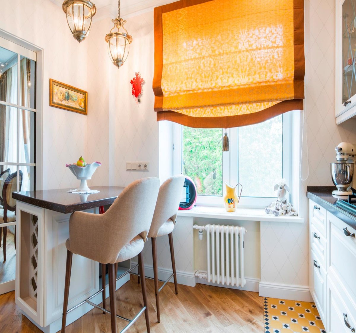 Шторы в кухню-гостиную