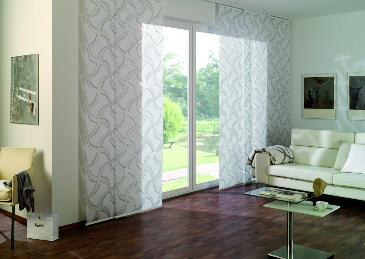 Японские шторы в интерьере