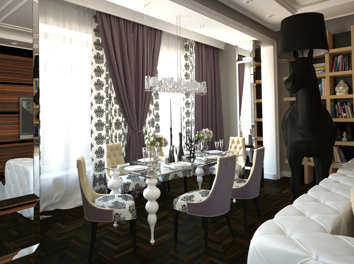 Шторы в стиле Фьюжн