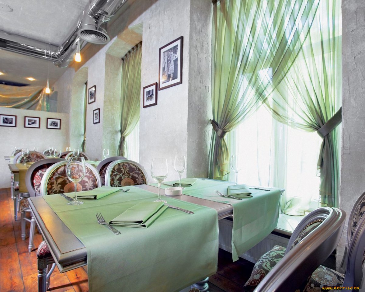 Шторы в ресторане