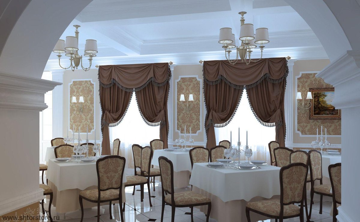 Шторы в кафе и ресторанах
