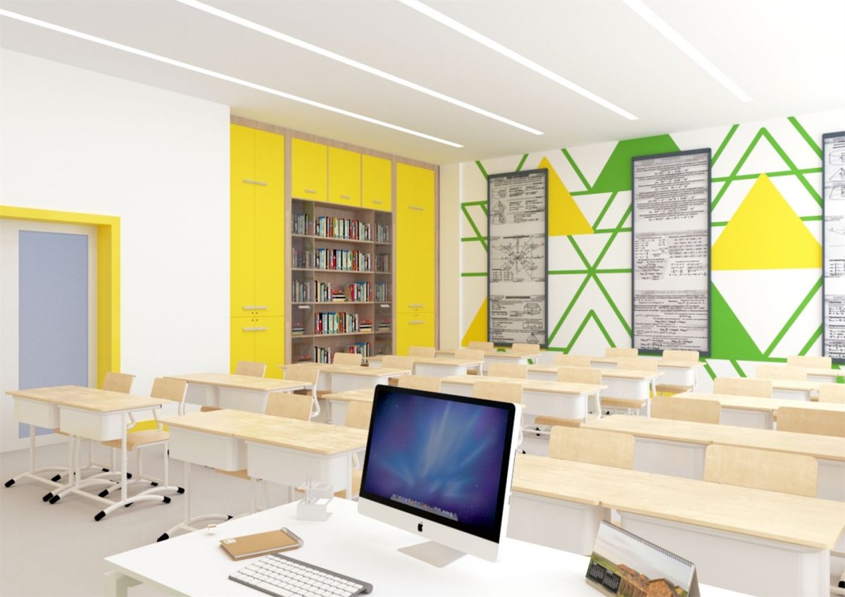 Интерьер холла школы