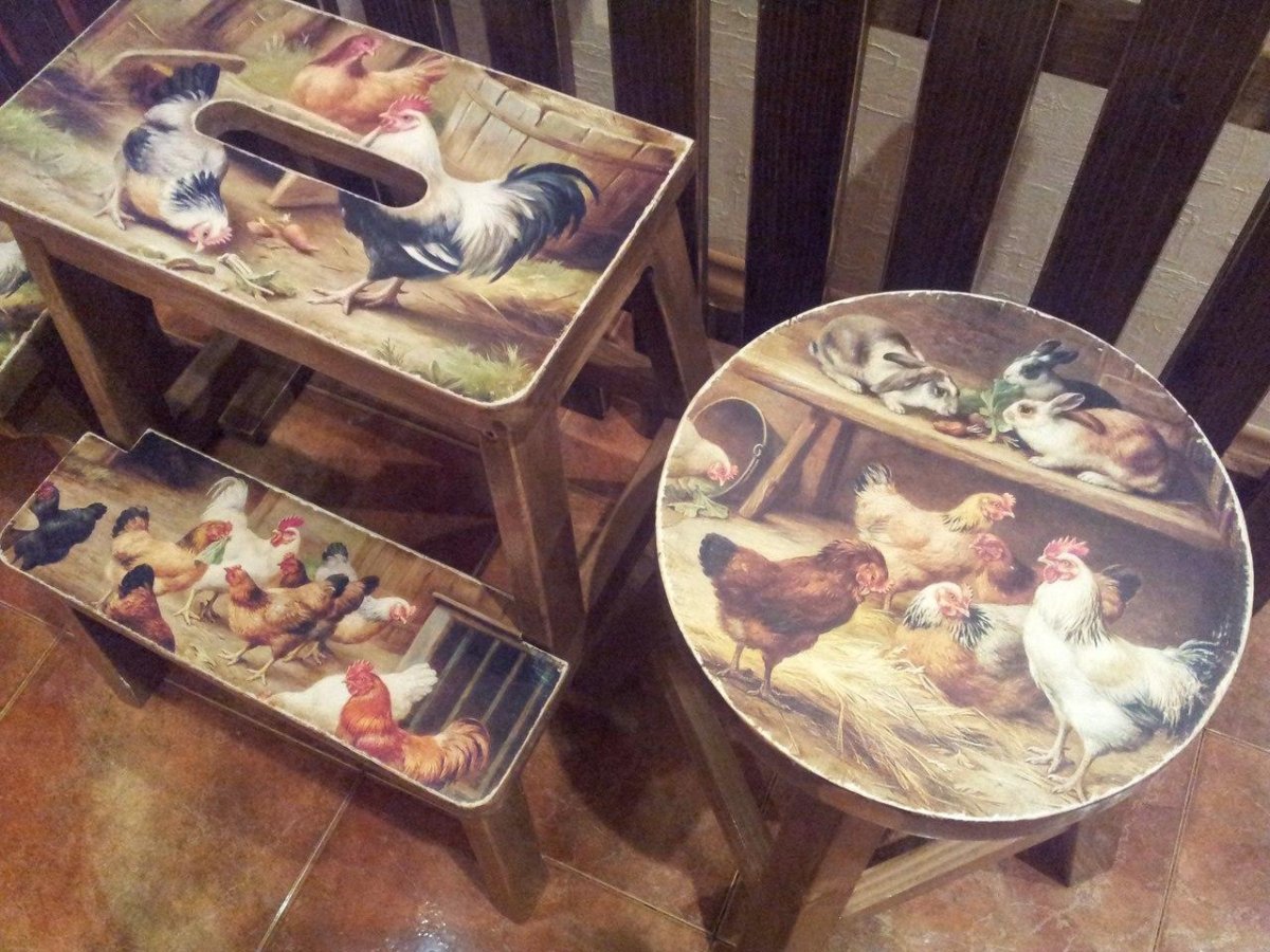 Трафарет декупаж мебель