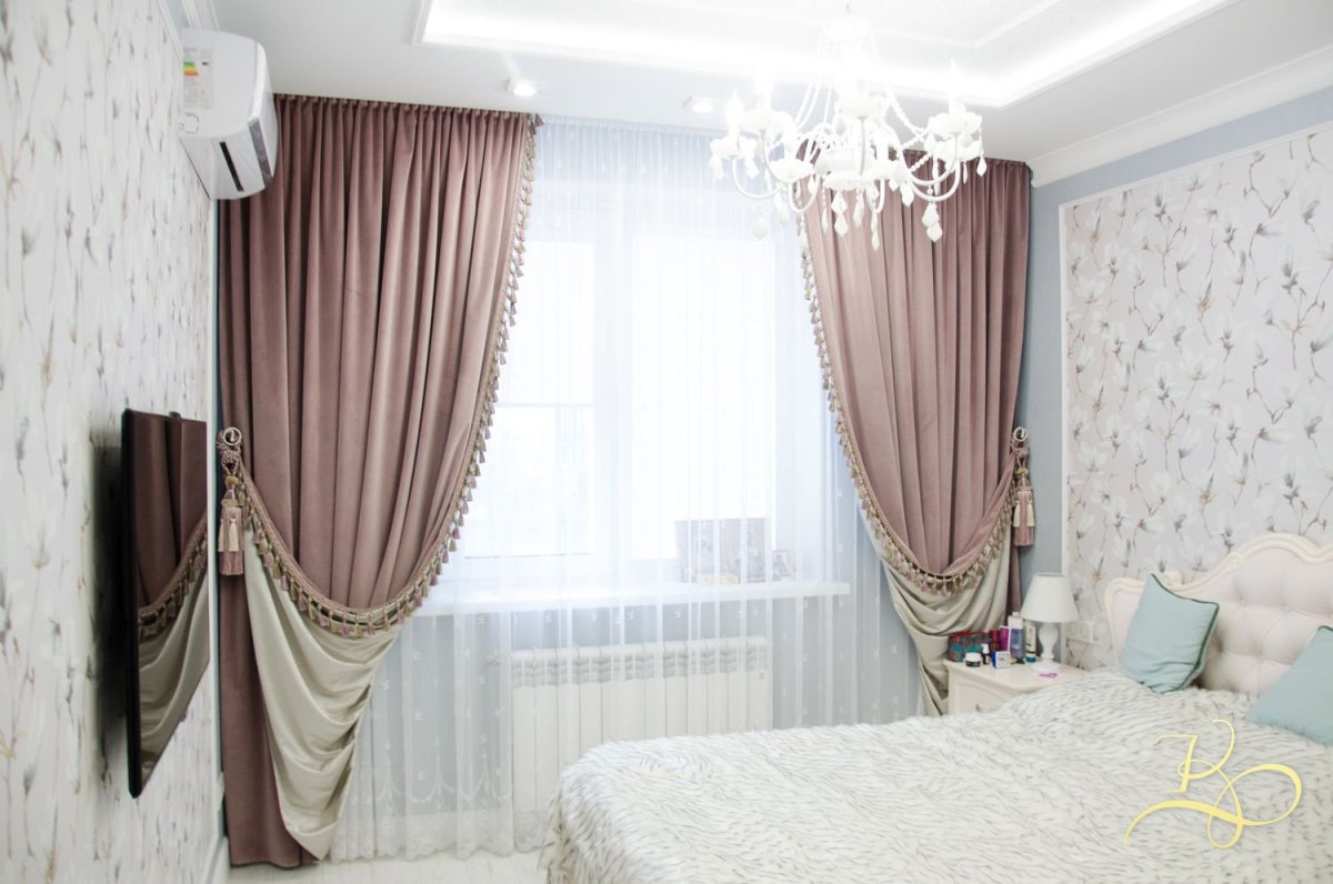 Двухсторонние шторы для спальни