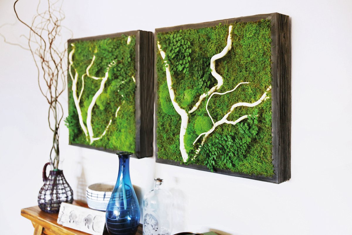 Инсталляция из природных материалов