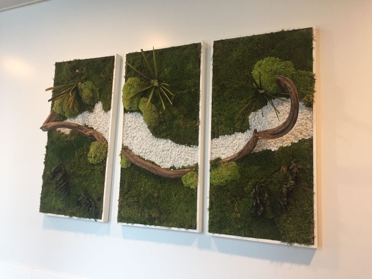 Панно мох в интерьере