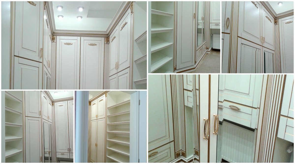 Гардеробная с фасадами МДФ