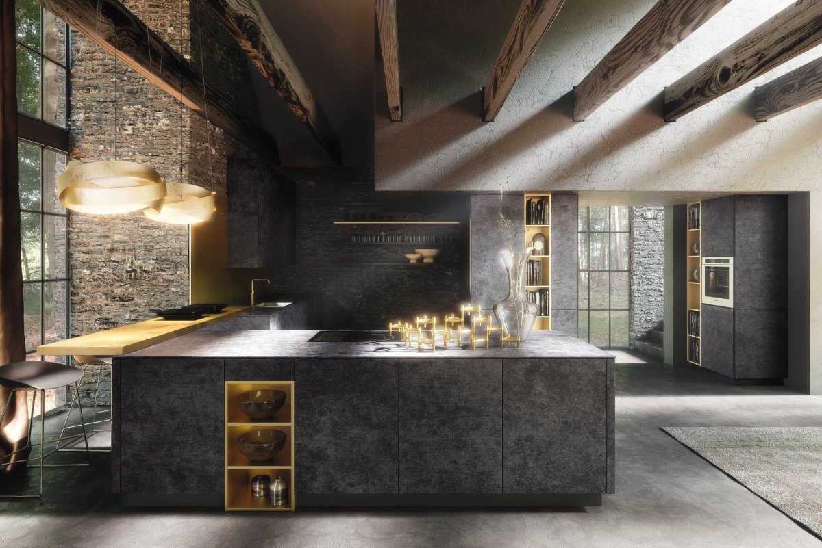 Кухня без навесных шкафов