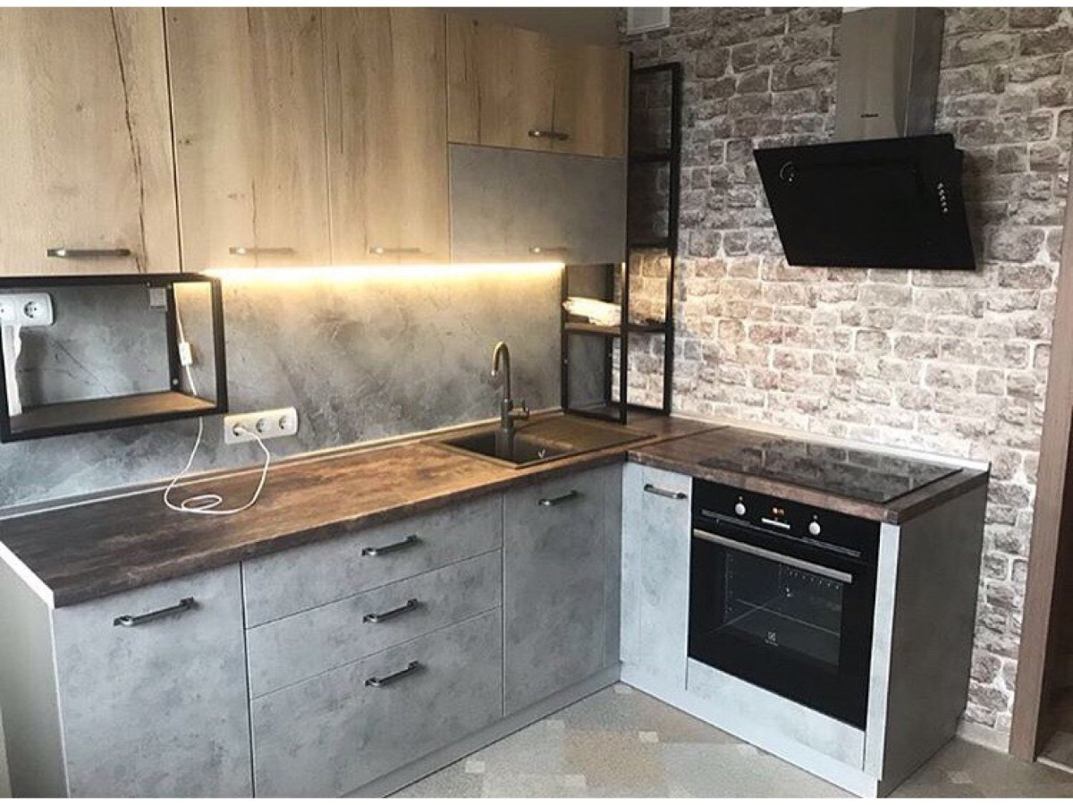 Кухонные фасады под камень