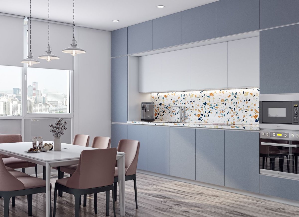 Кухонный фартук терраццо