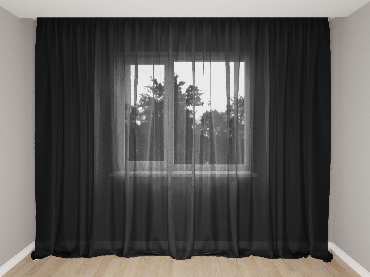 Темные шторы в интерьере