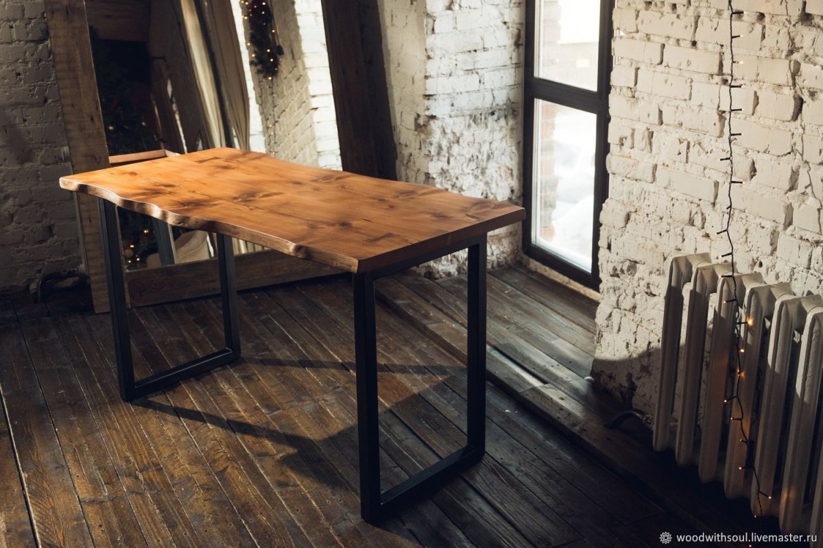 Мебель лофт из слэба