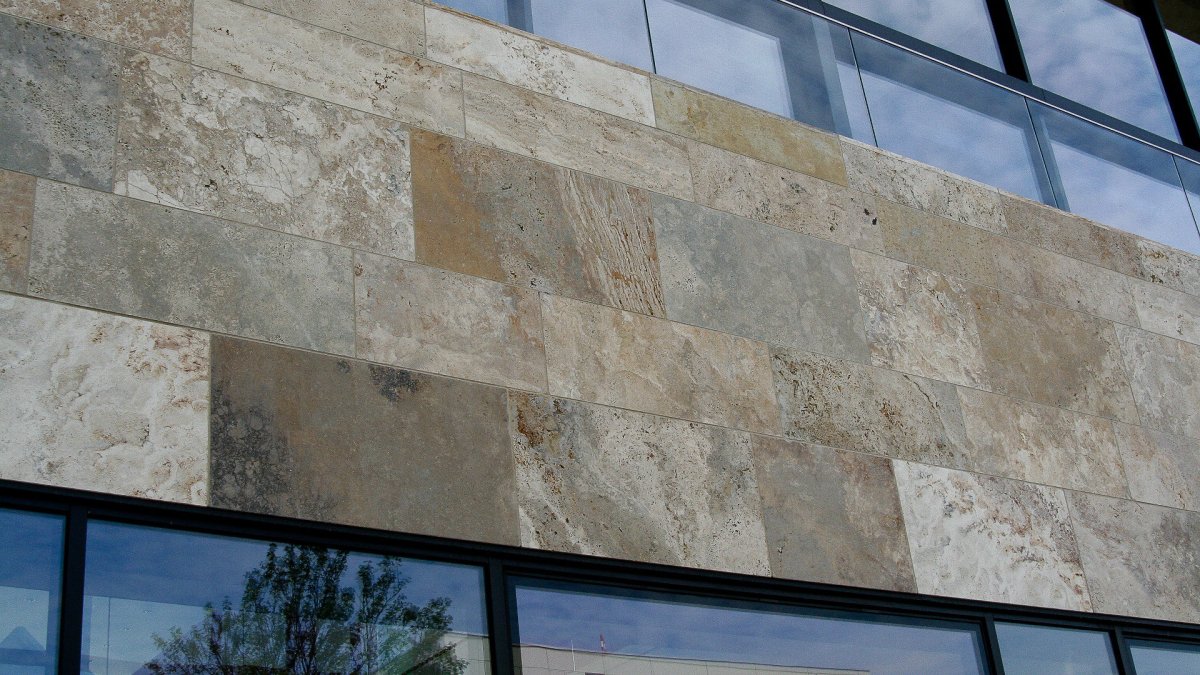 Травертин фасад Руст гранит