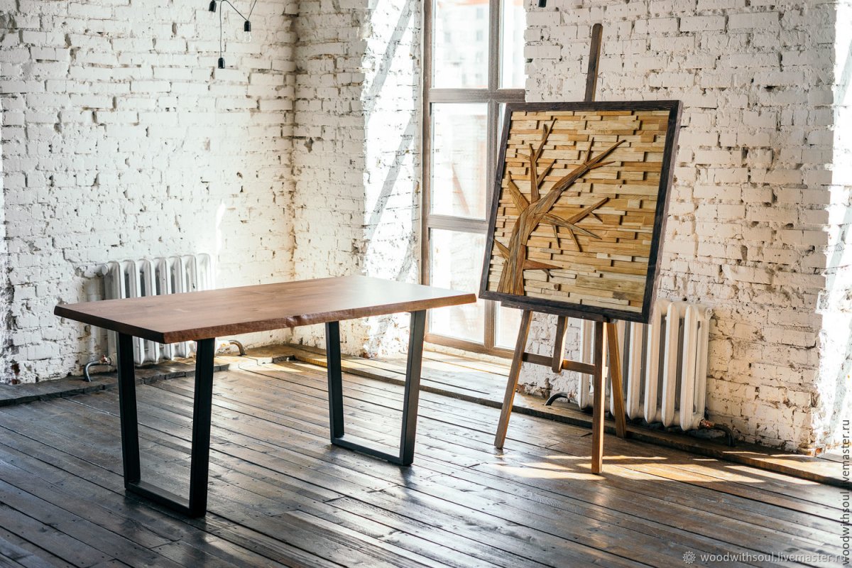 Мебель лофт из слэба