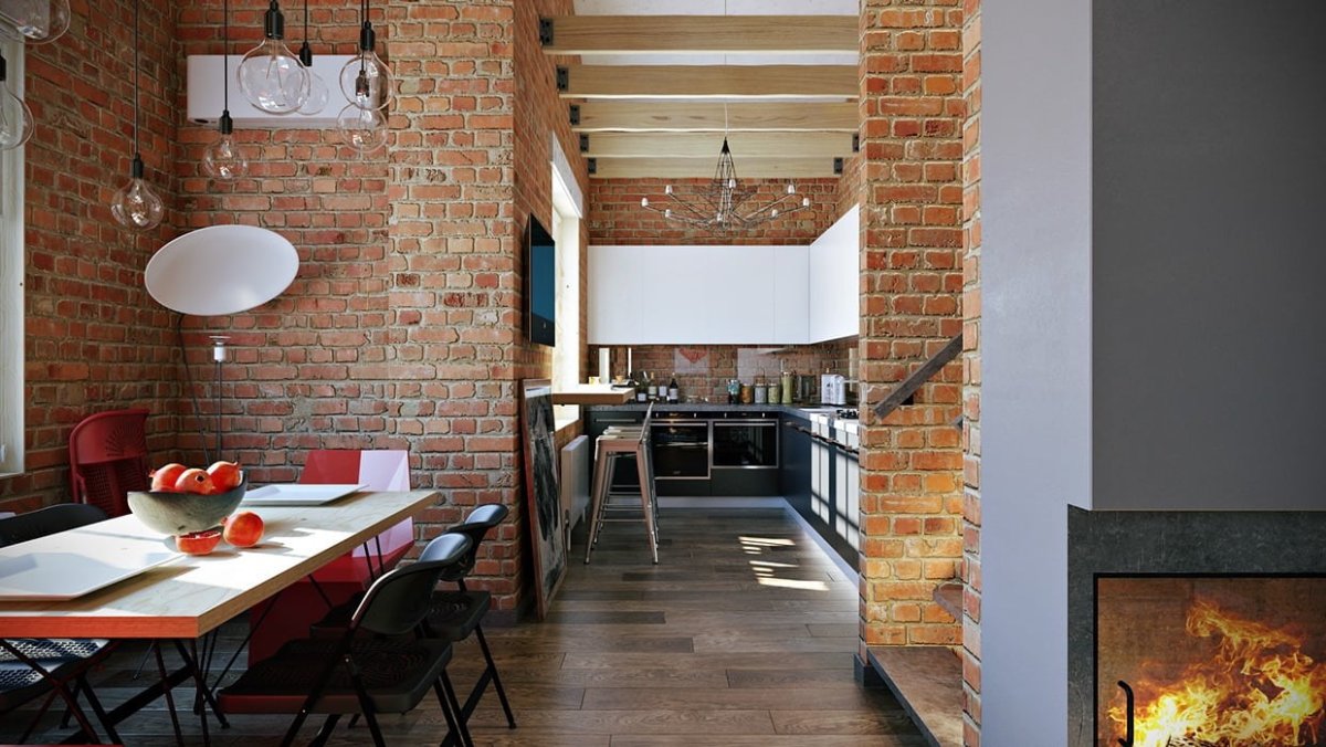 Сканди кухня зеленая