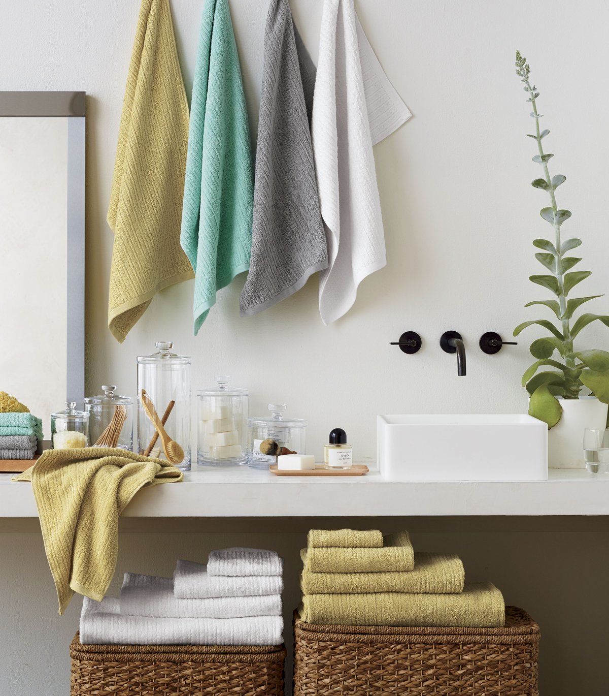 Полотенца в ванной