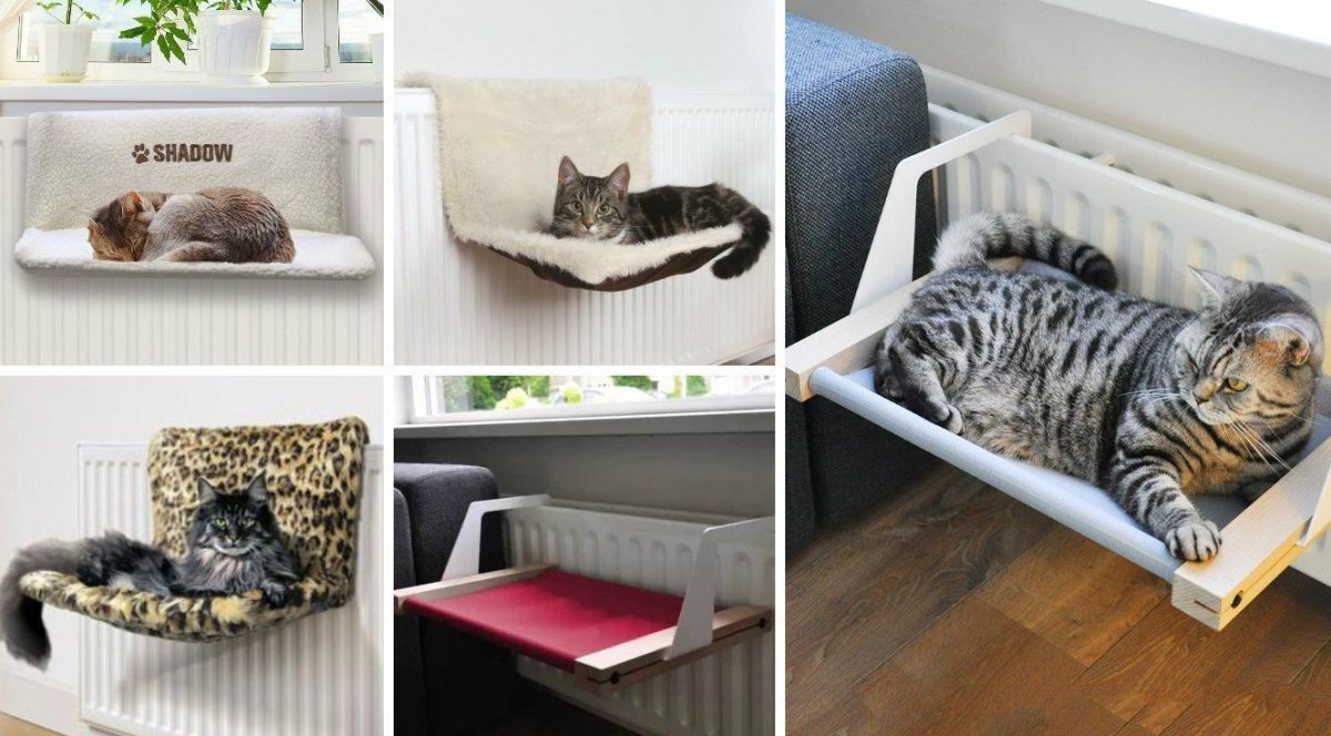 Лежак для кота на батарею