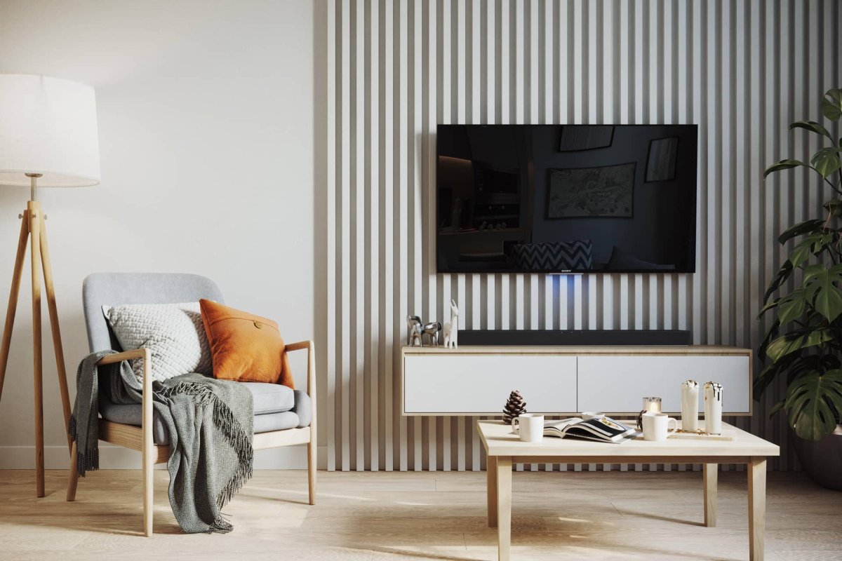 Вагонка на стену под телевизор