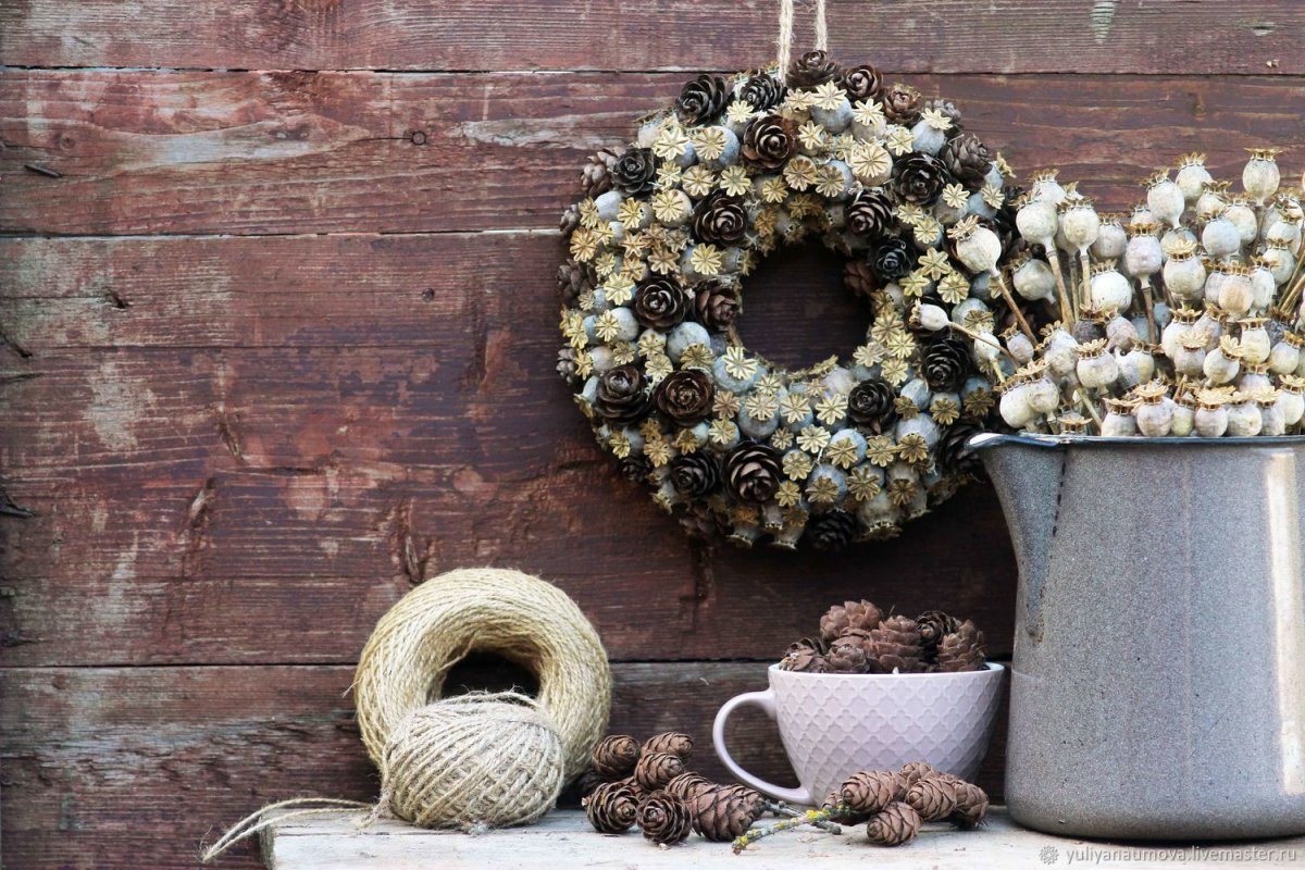 Осенние венки из палочек