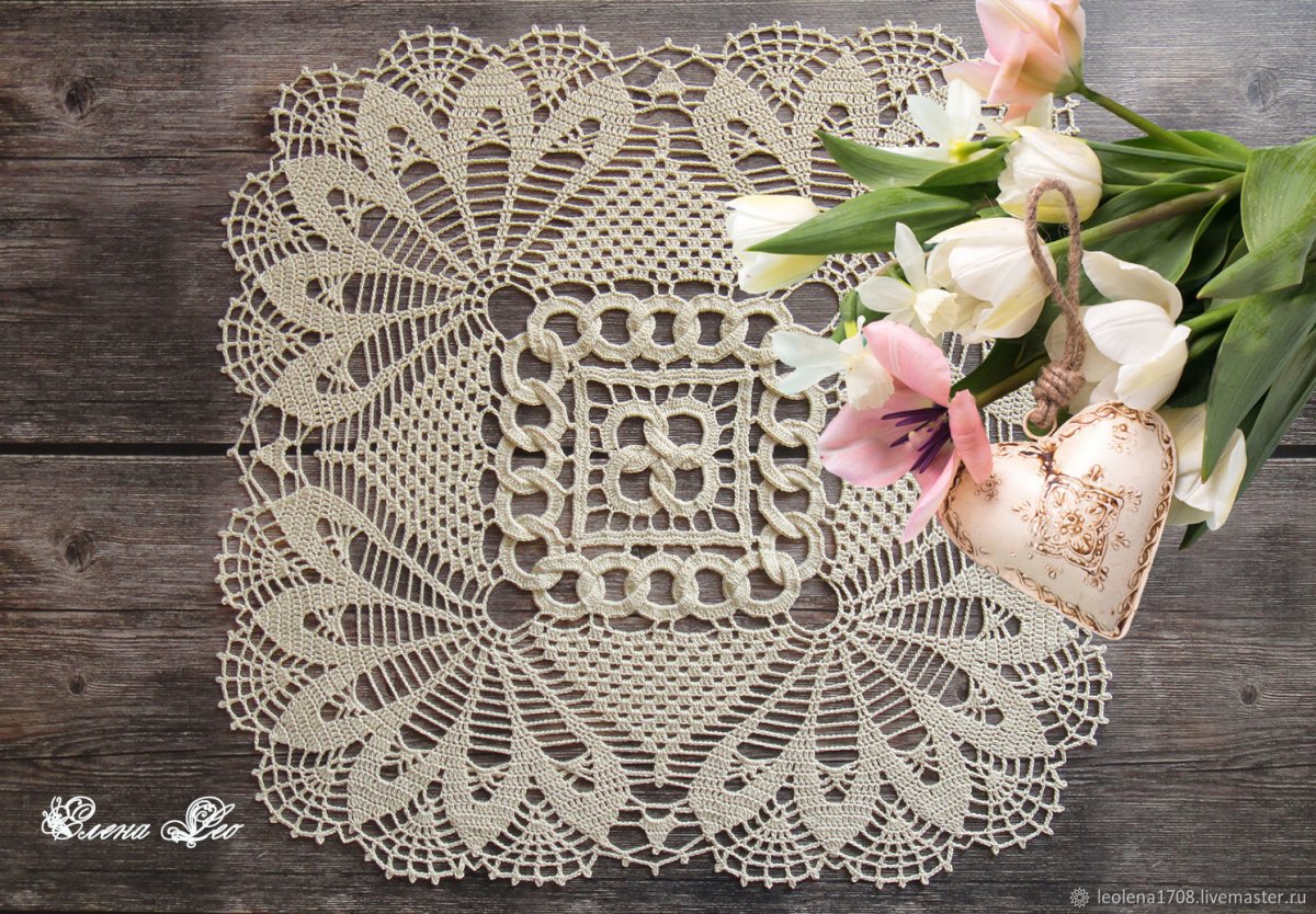 Чайные салфетки крючком