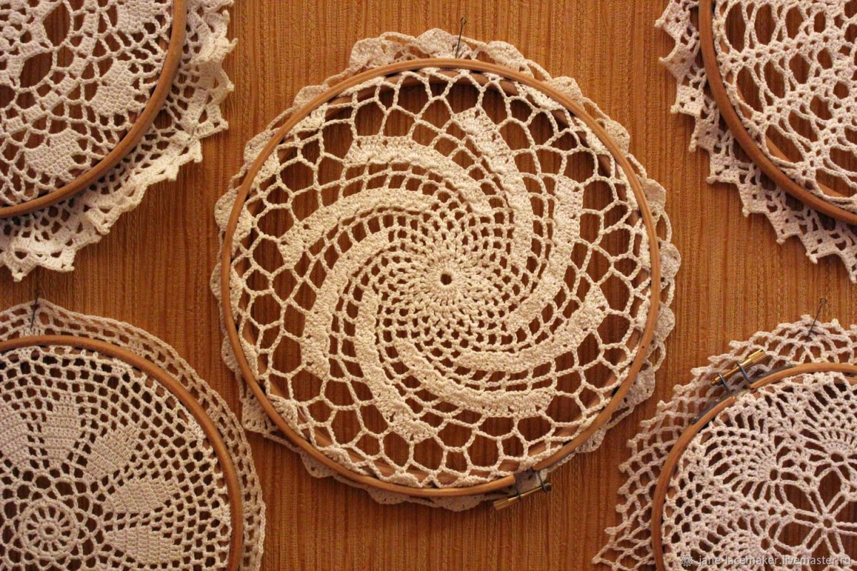 Цветные салфетки крючком