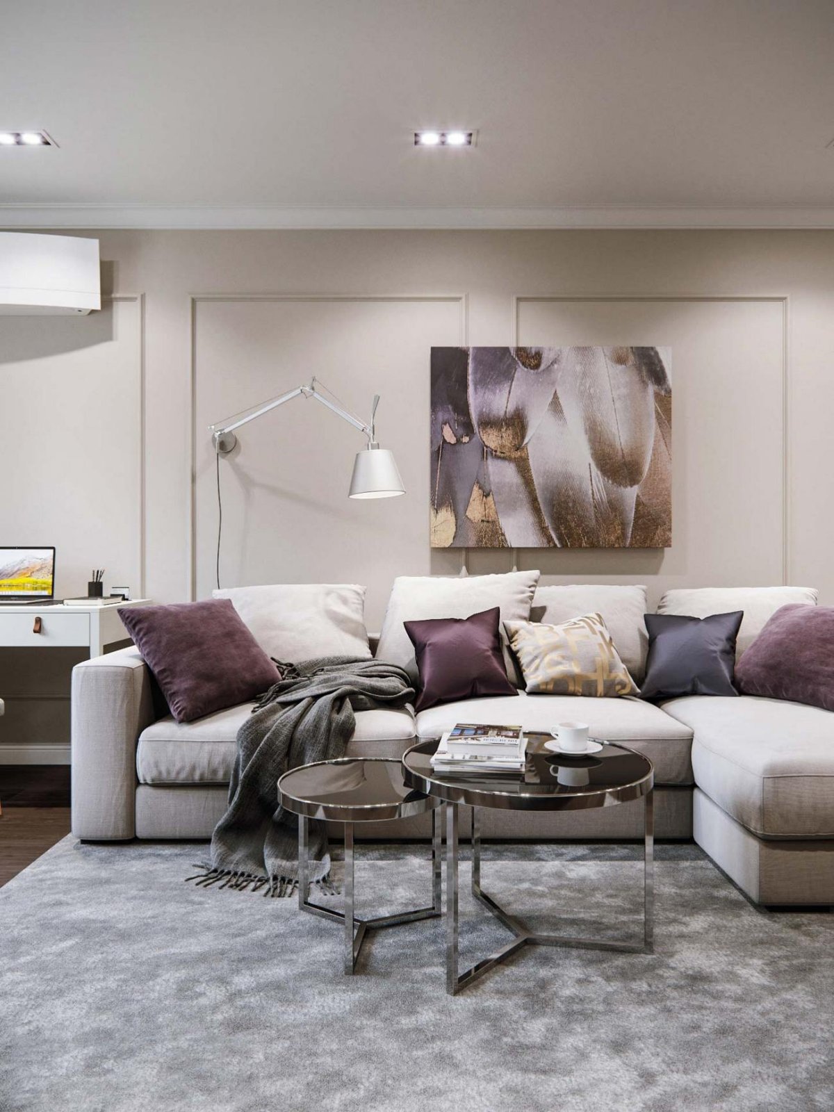 Холодный бежевый цвет в интерьере