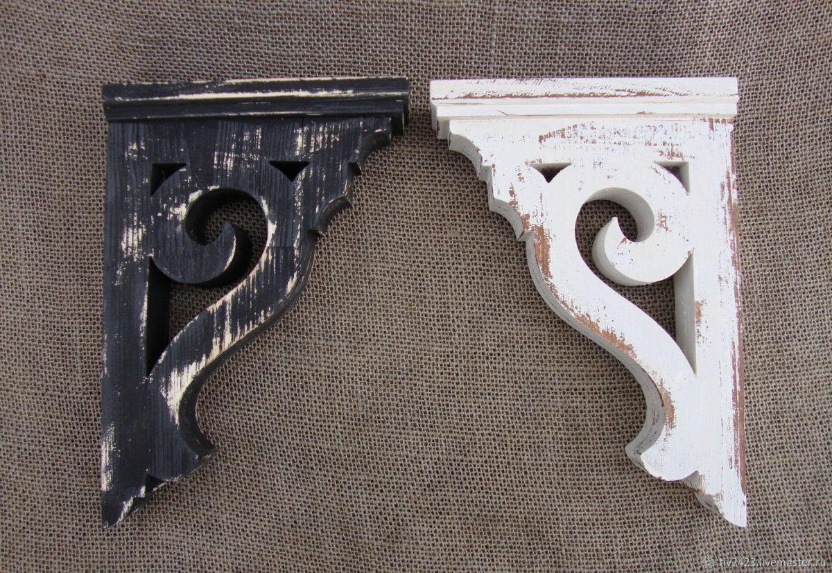 Держатели для полок декоративные металлические