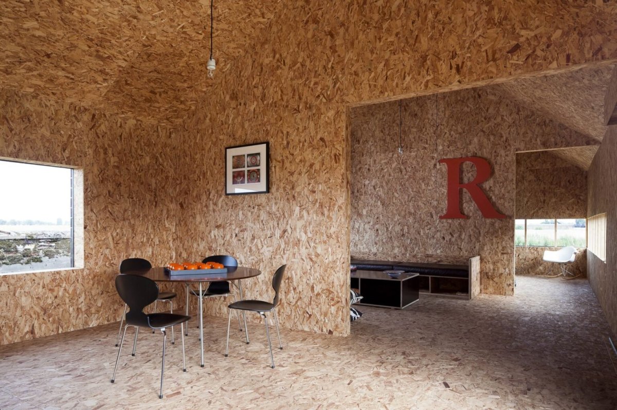 Декор ОСБ плиты внутри помещения