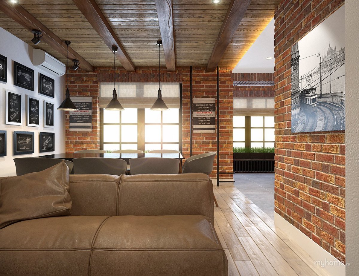 Кирпич лофт лепнина