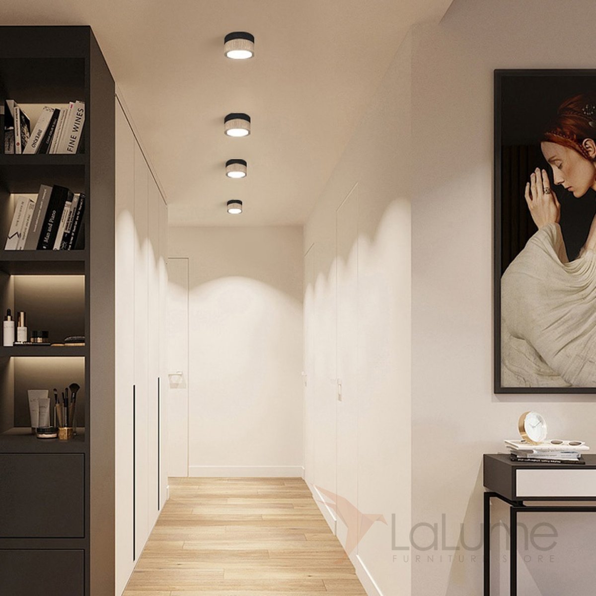 Накладные точечные светильники под дерево