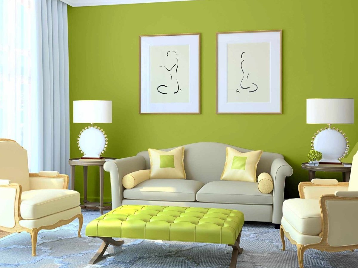 Картины гостиная зеленые