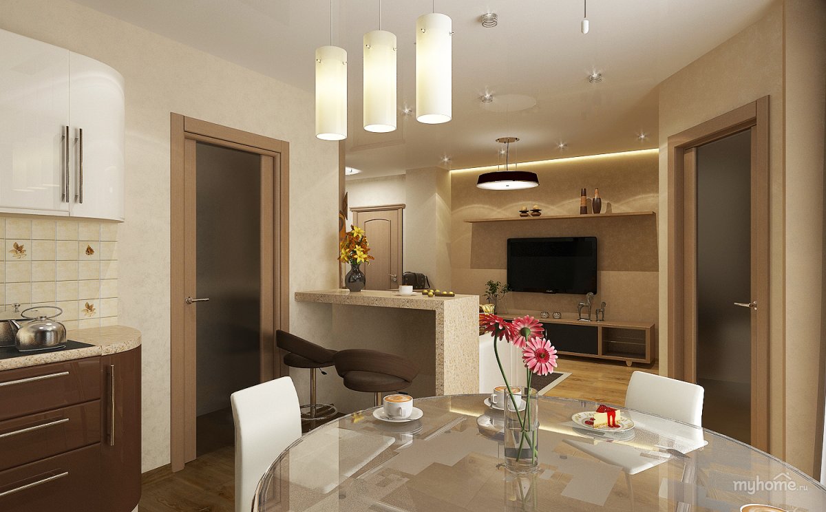 Кухня ванильного цвета