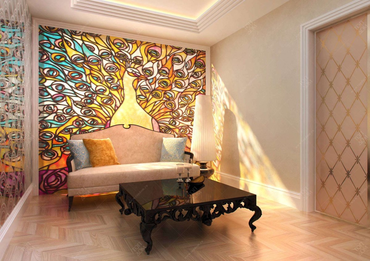 Роспись стен в интерьере квартиры