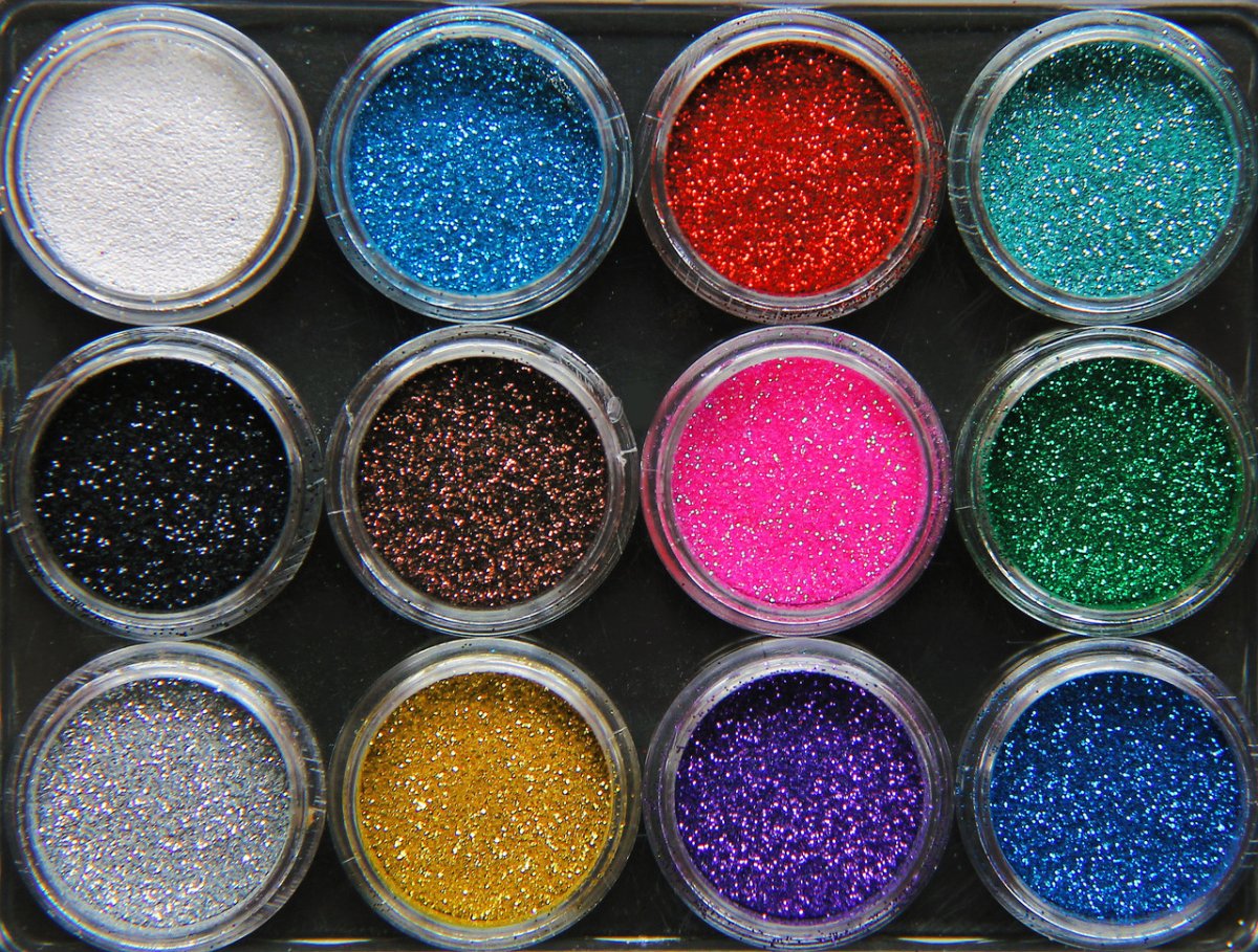 Глиттер голубой