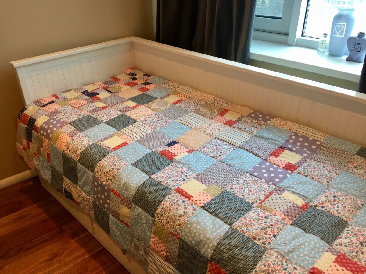 Покрывало из Лоскутов на кровать своими руками